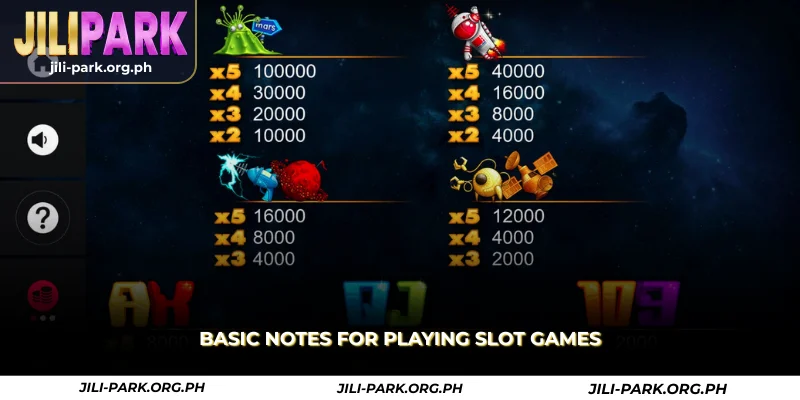 basic notes for playing slot games